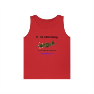 P-51 Mustang Tank Top – Vintage WWII Fighter Aircraft Tee (Are You A Turtle?)
