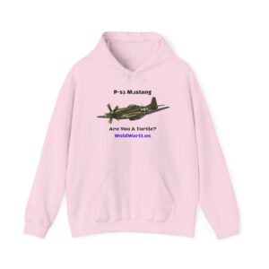 P-51 Mustang Hoodie – Vintage WWII Fighter Plane Design (‘Are You a Turtee?’)