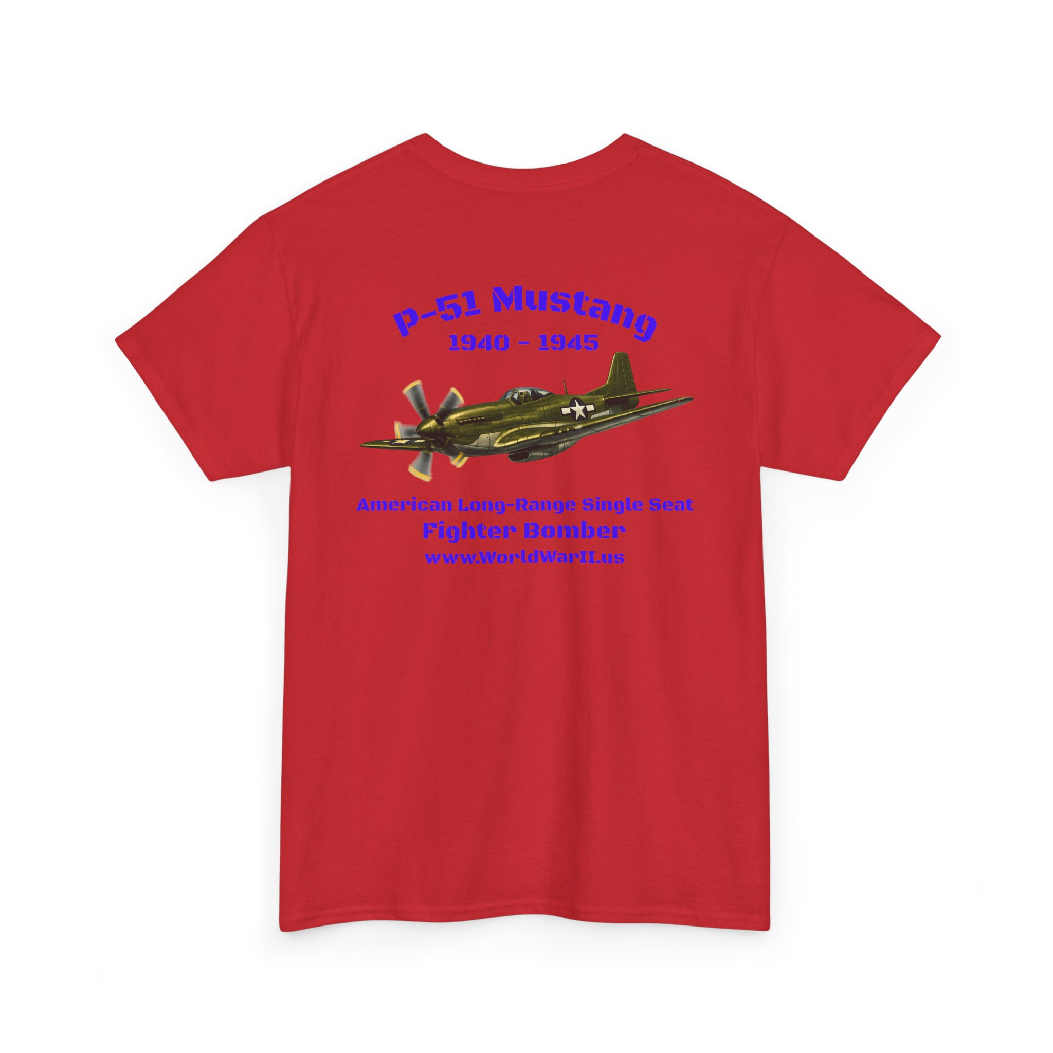 WWII Turtle Club — P-51 Mustang Heritage T-Shirt - Image 23