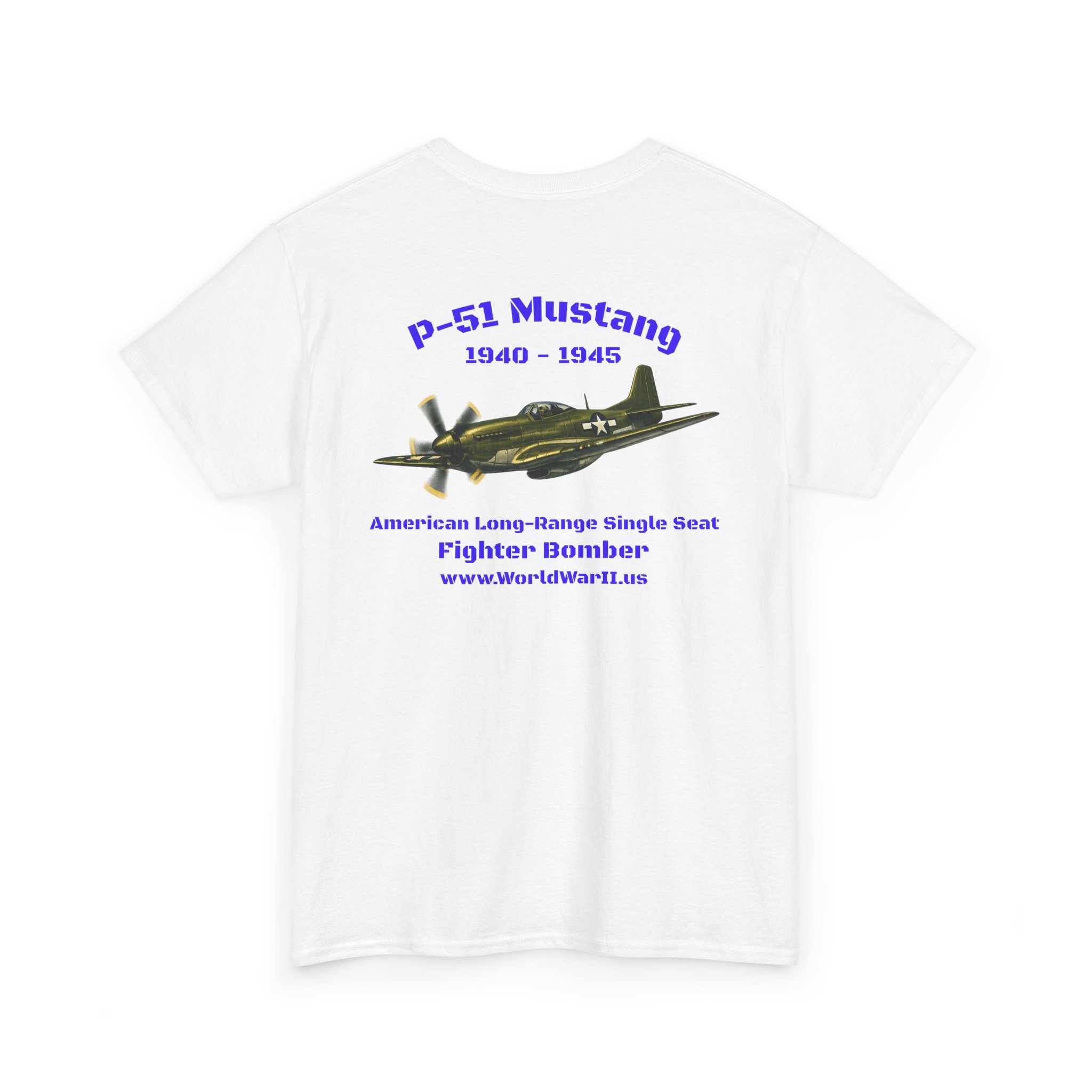 WWII Turtle Club — P-51 Mustang Heritage T-Shirt - Image 7