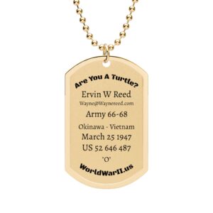 Personalized Military Dog Tag Necklace | Engraved Veteran ID