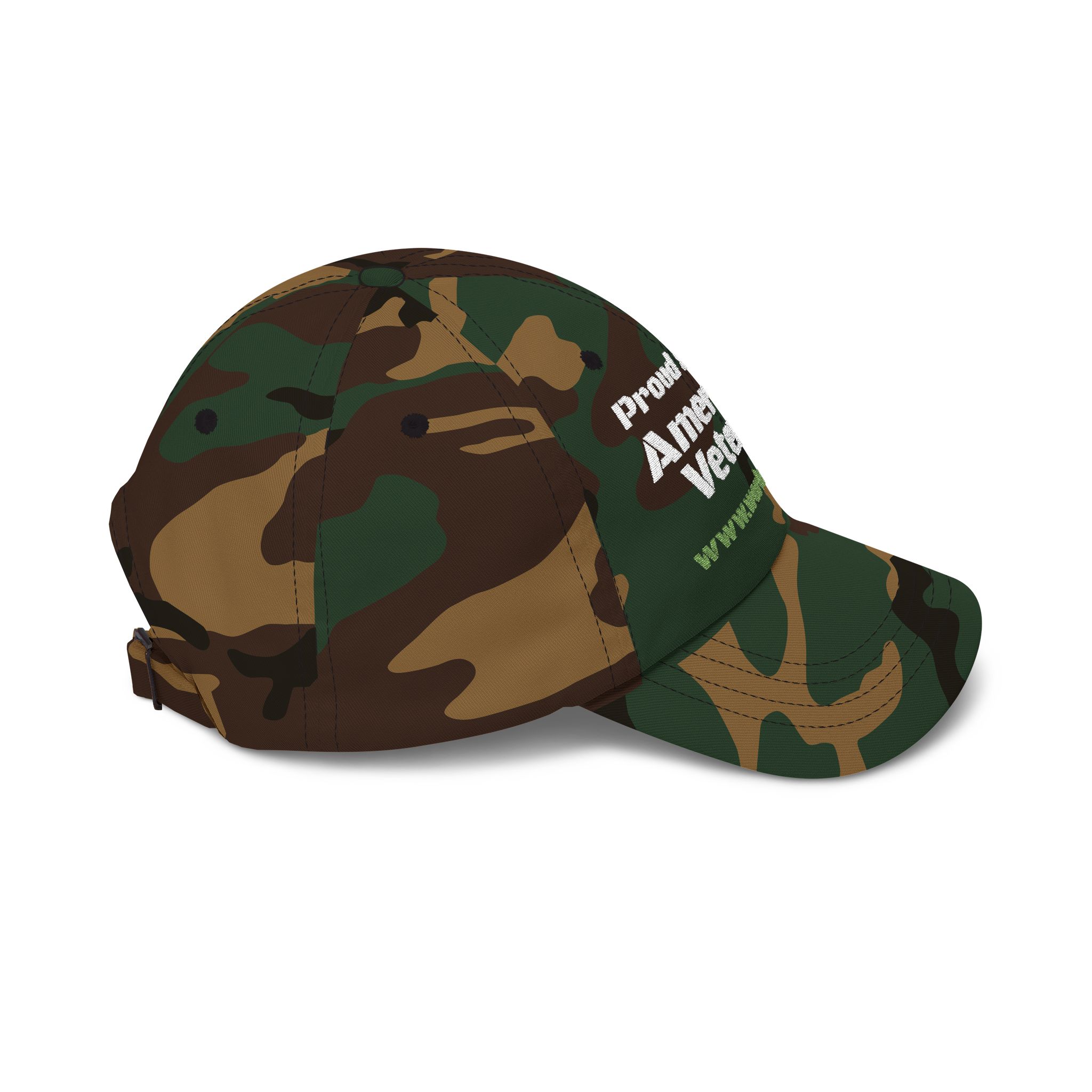 Proud to be an American Veteran Dad Cap — Military Veteran Hat - Image 6